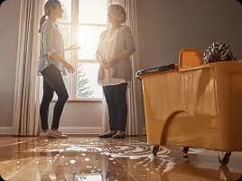 Wet or slippery floors